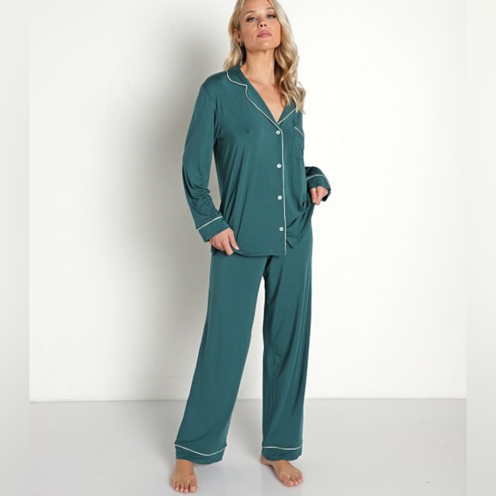 Eberjey Gisele PJ Set in Evergreen